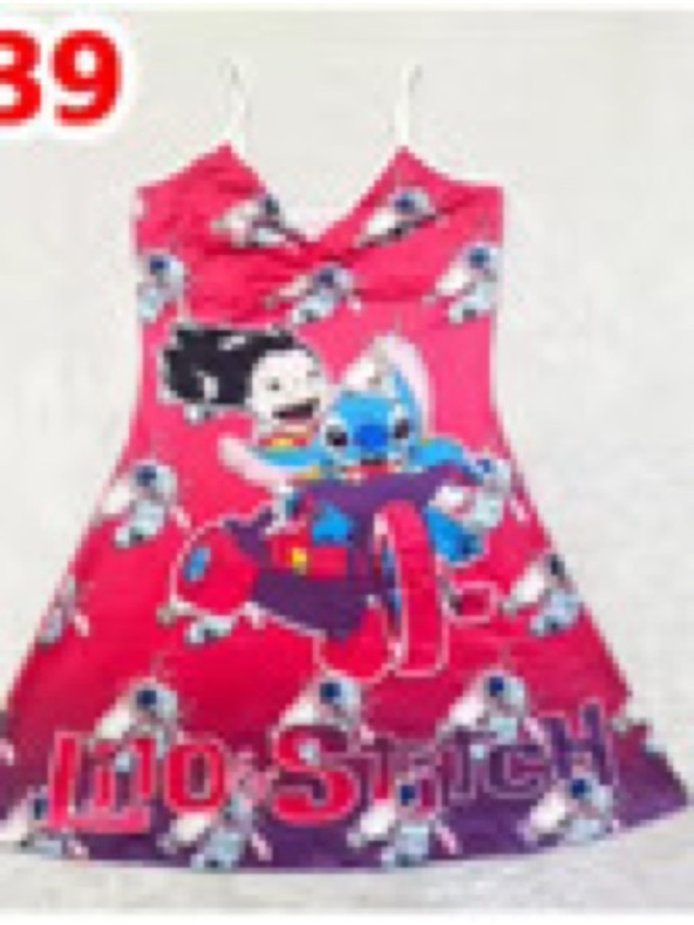 Pink Cartoon Stitch Sleeveless nightwear